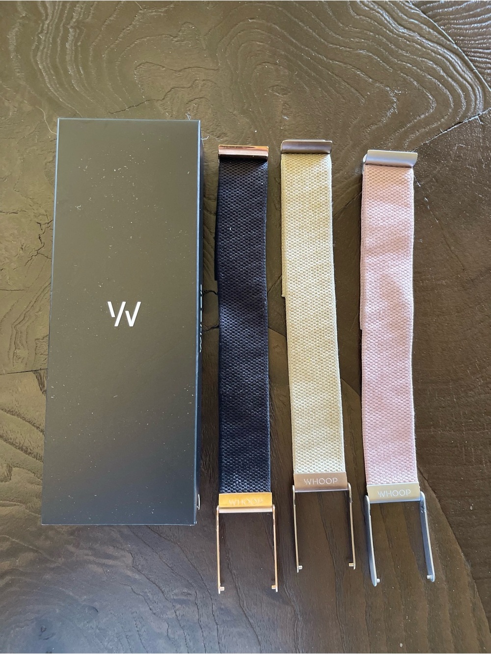 Whoop 4.0 Bands — Black, Beige, Pink
